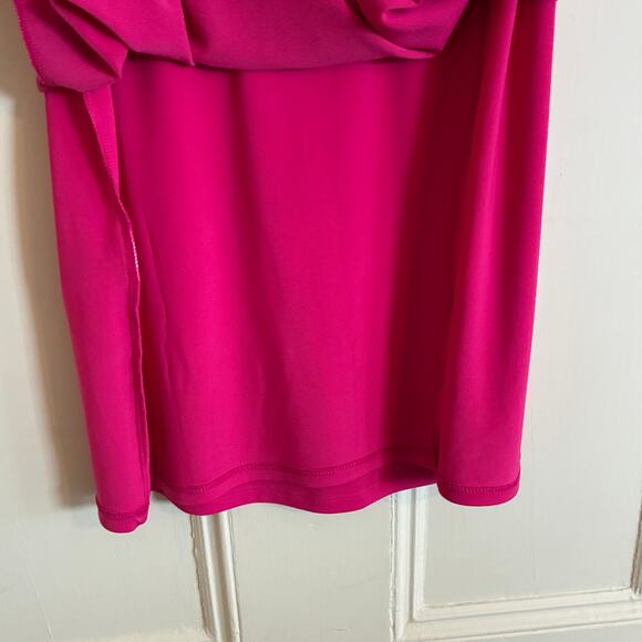 Chico's Dress Size 0 = Womens XS Hot Pink Flowy Sleeves Midi Glam - Picture 8 of 8